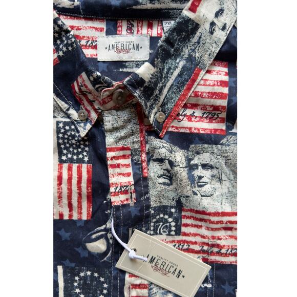 American Legacy Shirt 2XL – USA Patriotic Print – Retro Style 100% Cotton – NWT - Picture 5 of 8